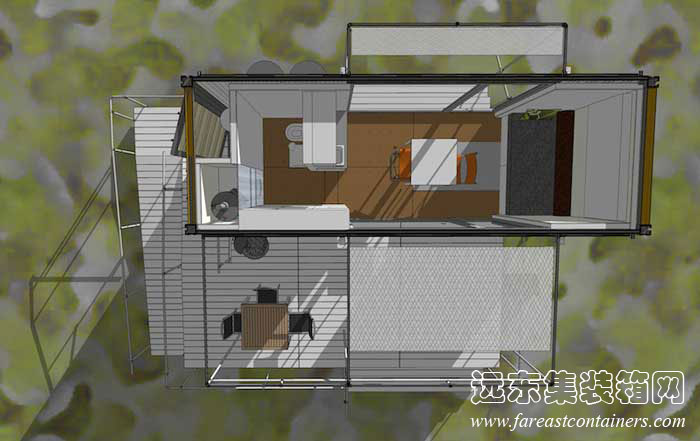 Sunset Idea House 的建筑設計圖,集裝箱活動(dòng)房,住人集裝箱房屋,二手集裝箱