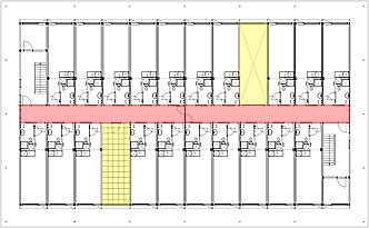 采用內廊式走道布局的 Qubic 學(xué)生宿舍,集裝箱房屋,集裝箱建筑,集裝箱住宅,集裝箱活動(dòng)房,住人集裝箱