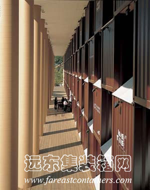 坂茂設計的紙筒與集裝箱相結合的建造體系,集裝箱房屋,集裝箱建筑,集裝箱住宅,集裝箱活動(dòng)房,住人集裝箱