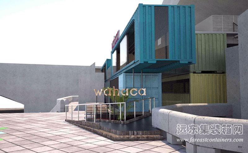 wahaca墨西哥風(fēng)格集裝箱餐廳設計概念圖,集裝箱建筑,集裝箱房屋,集裝箱住宅