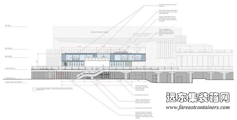 wahaca墨西哥風(fēng)格集裝箱餐廳立面設計圖,集裝箱建筑,集裝箱房屋,集裝箱住宅