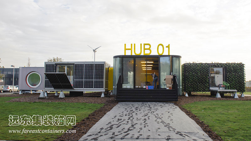 HUB 01 集裝箱學(xué)生宿舍Terminal的外觀(guān),集裝箱房屋,集裝箱建筑,集裝箱住宅