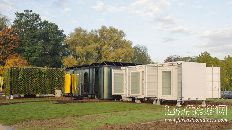 HUB 01 集裝箱學(xué)生宿舍Compact units的外觀(guān),集裝箱房屋,集裝箱建筑,集裝箱住宅