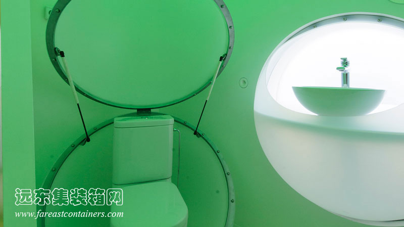 HUB 01 集裝箱學(xué)生宿舍I-Techno unit的內部空間,集裝箱房屋,集裝箱建筑,集裝箱住宅