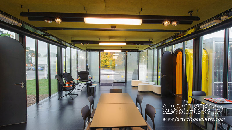 HUB 01 集裝箱學(xué)生宿舍Terminal的內部,集裝箱房屋,集裝箱建筑,集裝箱住宅