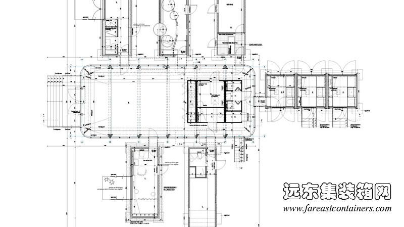 HUB 01 集裝箱學(xué)生宿舍Terminal的平面設計圖,集裝箱房屋,集裝箱建筑,集裝箱住宅