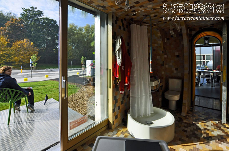 HUB 01 集裝箱學(xué)生宿舍的內部,集裝箱房屋,集裝箱建筑,集裝箱住宅