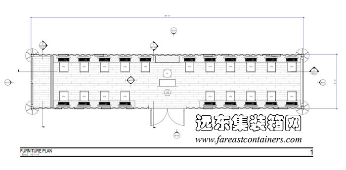 Librii集裝箱圖書(shū)館內部設備布置圖