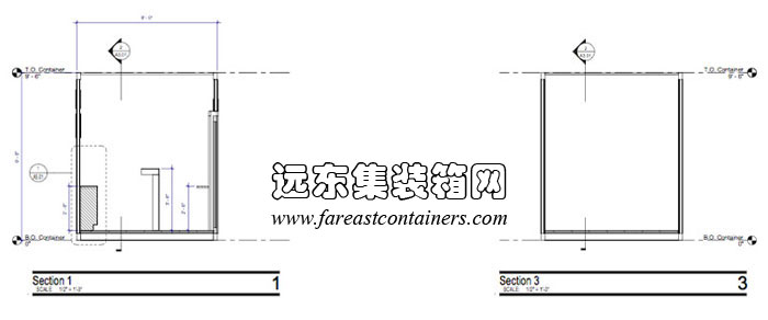 Librii集裝箱圖書(shū)館剖面圖
