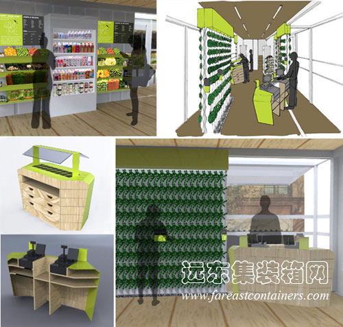 Farmery 集裝箱農場(chǎng)店鋪內部設計圖